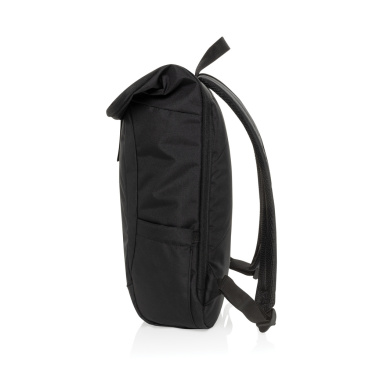 Logo trade promotional gifts image of: Swiss Peak Aware™ RPET Leonard 15.6 inch laptop backpack