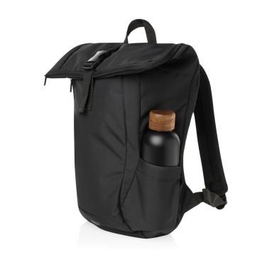 Logo trade corporate gifts image of: Swiss Peak Aware™ RPET Leonard 15.6 inch laptop backpack