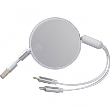 Logo trade corporate gift photo of: Charging cable made from recycled aluminum Ostend