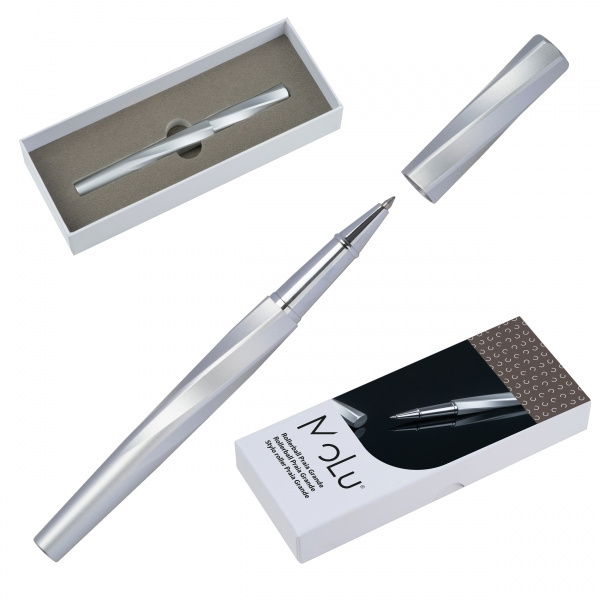 Logo trade promotional merchandise photo of: MoLu brass rollerball Praia Grande