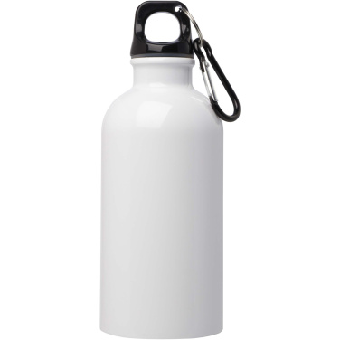 Logo trade promotional items picture of: Oregon 400 ml RCS certified single wall stainless steel water bottle with carabiner