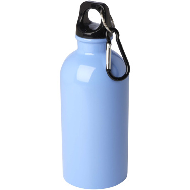 Logo trade business gift photo of: Oregon 400 ml RCS certified single wall stainless steel water bottle with carabiner
