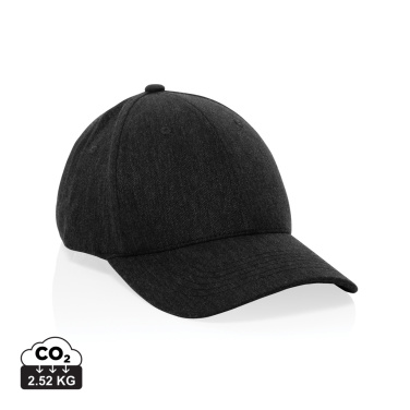 Logo trade business gifts image of: Milo AWARE™ recycled heather 6 panel cap 200gr