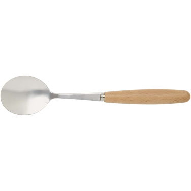 Logotrade corporate gift picture of: Root 5-piece stainless steel and beech wood cutlery set