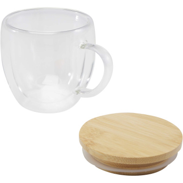 Logotrade corporate gift picture of: Lenora 250 ml glass cup with bamboo lid
