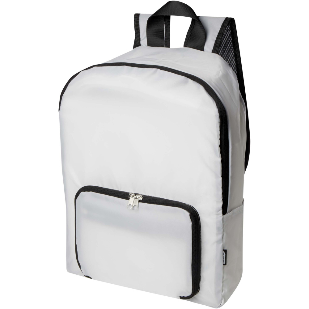 Logo trade business gift photo of: EcoFold RPET foldable backpack 15L