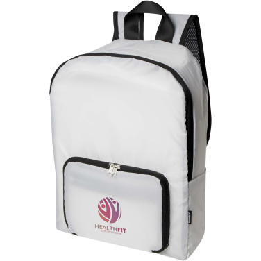 Logo trade advertising products image of: EcoFold RPET foldable backpack 15L