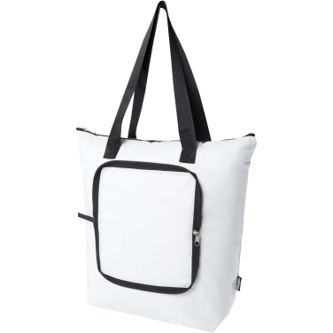 Logo trade promotional gift photo of: EcoFold RPET foldable tote cooler bag 15L