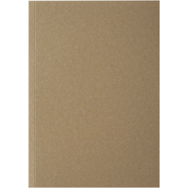 Logo trade promotional giveaways image of: Novella Austen A5 recycled soft cover kraft notebook - 50 sheets 