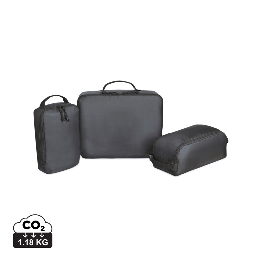 Logo trade promotional products picture of: Renew AWARE™ rPET 3 Piece Packing Cube Set