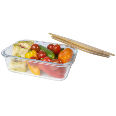 Logo trade promotional items picture of: Roby glass lunch box with bamboo lid