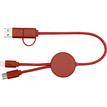 Logotrade promotional items photo of: Citala 5-in-1 recycled plastic 30 cm data sync and 27W fast charge cable