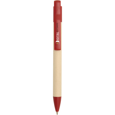 Logo trade promotional item photo of: Liliana sugarcane paper ballpoint pen (blue ink)