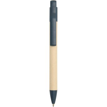 Logo trade promotional merchandise photo of: Liliana sugarcane paper ballpoint pen (blue ink)