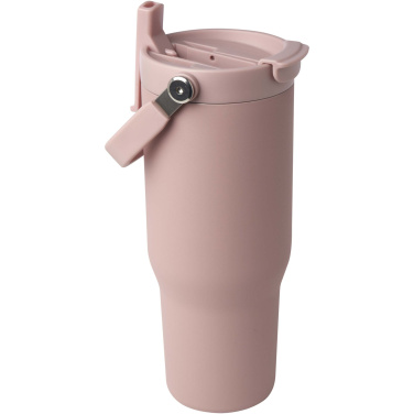 Logotrade corporate gift image of: Bronx 900 ml RCS recycled stainless steel copper vacuum insulated tumbler with dual function lid
