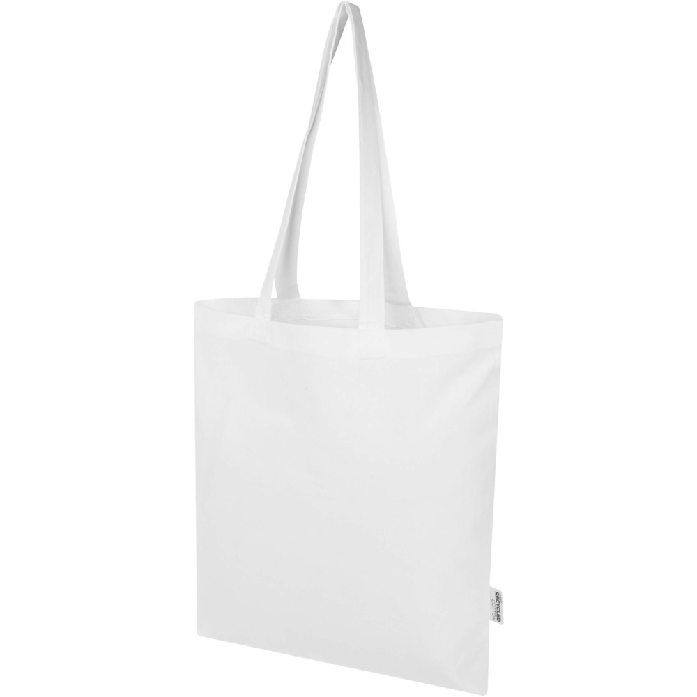 Logo trade advertising products picture of: Madras Blend 140 g/m² GRS recycled cotton tote bag 7L