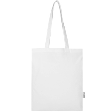 Logo trade promotional product photo of: Madras Blend 140 g/m² GRS recycled cotton tote bag 7L