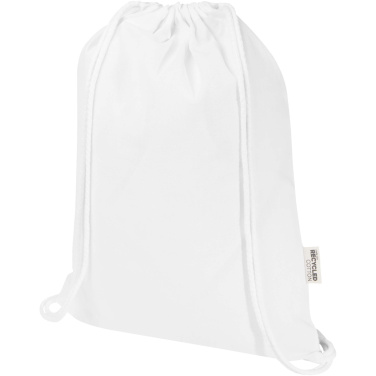 Logotrade promotional item picture of: Oregon Blend 140 g/m² GRS recycled drawstring bag 5L