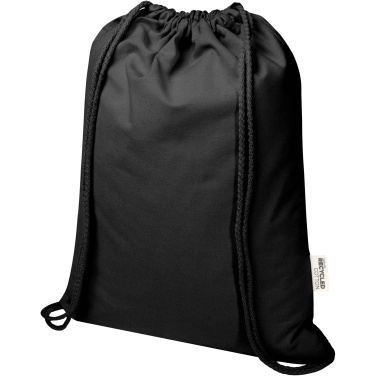 Logotrade corporate gift picture of: Oregon Blend 140 g/m² GRS recycled drawstring bag 5L