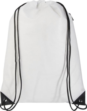 Logo trade promotional giveaway photo of: Evergreen GRS recycled non-woven drawstring bag 5L