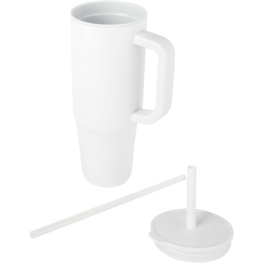 Logotrade advertising product image of: Brady 900 ml RCS certified insulated tumbler with silicone straw