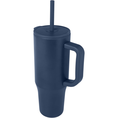 Logo trade promotional item photo of: Brady 900 ml RCS certified insulated tumbler with silicone straw