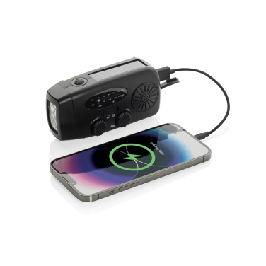Logo trade promotional merchandise image of: RescueWave RCS recycled plastic emergency radio