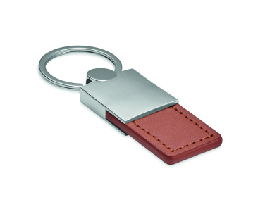 Logotrade promotional products photo of: PU and metal key ring Helsinki