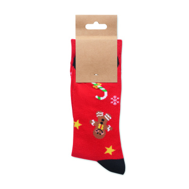 Logo trade promotional giveaways picture of: Pair of Christmas socks M