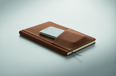 Logo trade promotional gift photo of: A5 notebook PU front pocket