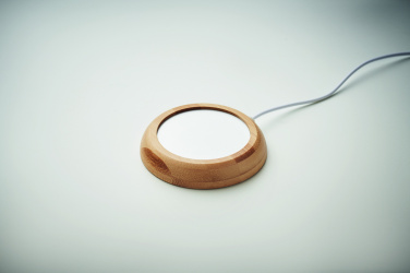 Logo trade promotional merchandise photo of: Bamboo mug warmer with USB