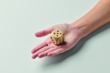 Logo trade business gifts image of: Schima wooden dice 3cm dia