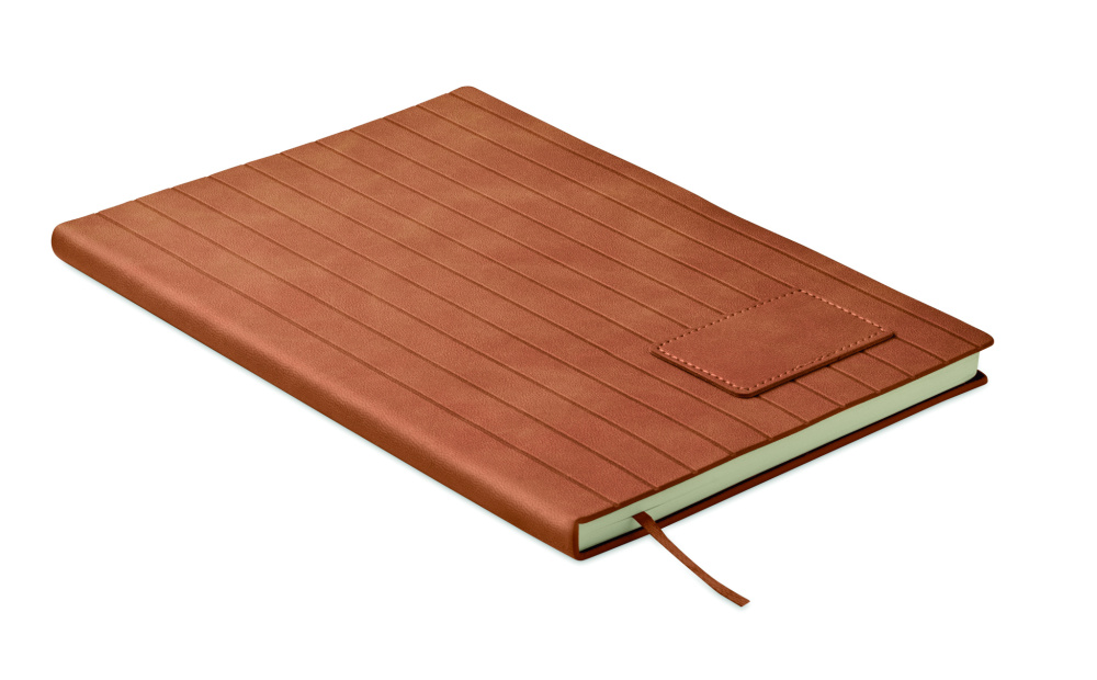 Logo trade promotional gifts picture of: A5 notebook in smokey PU