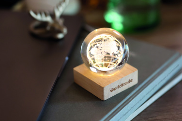 Logo trade promotional giveaways image of: LED globe glass ball