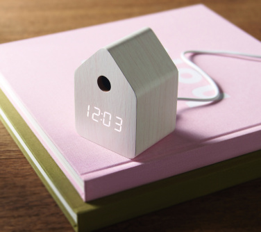 Logo trade promotional giveaways image of: MDF cuckoo alarm clock