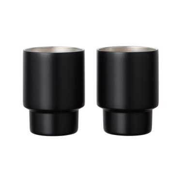 Logotrade corporate gift image of: VINGA Nagano RCS  recycled SS mugs, set of 2