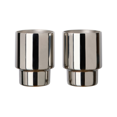 Logo trade promotional giveaway photo of: VINGA Nagano RCS  recycled SS mugs, set of 2