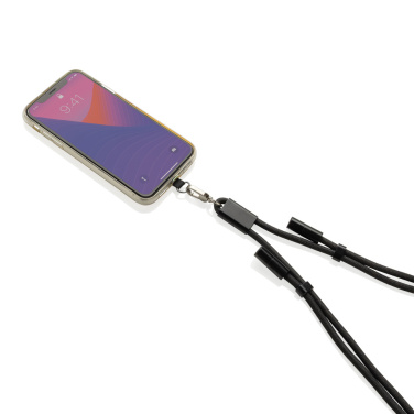Logo trade advertising product photo of: LoopAmp RCS RPET adjustable phone cord with 60W cable