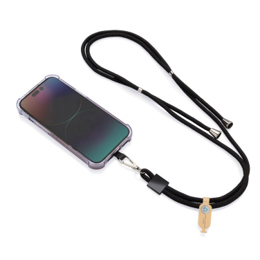 Logotrade corporate gift picture of: CarryLoop RCS recycled PET adjustable phone holder lanyard