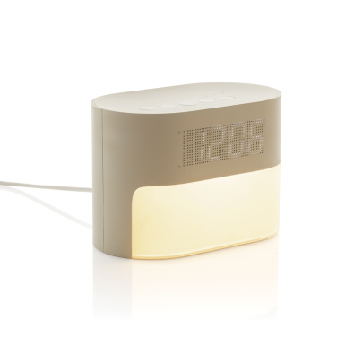 Logo trade corporate gifts picture of: LumaRise RCS reycled plastic white noise alarm clock