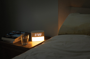 Logotrade promotional merchandise image of: LumaRise RCS reycled plastic white noise alarm clock