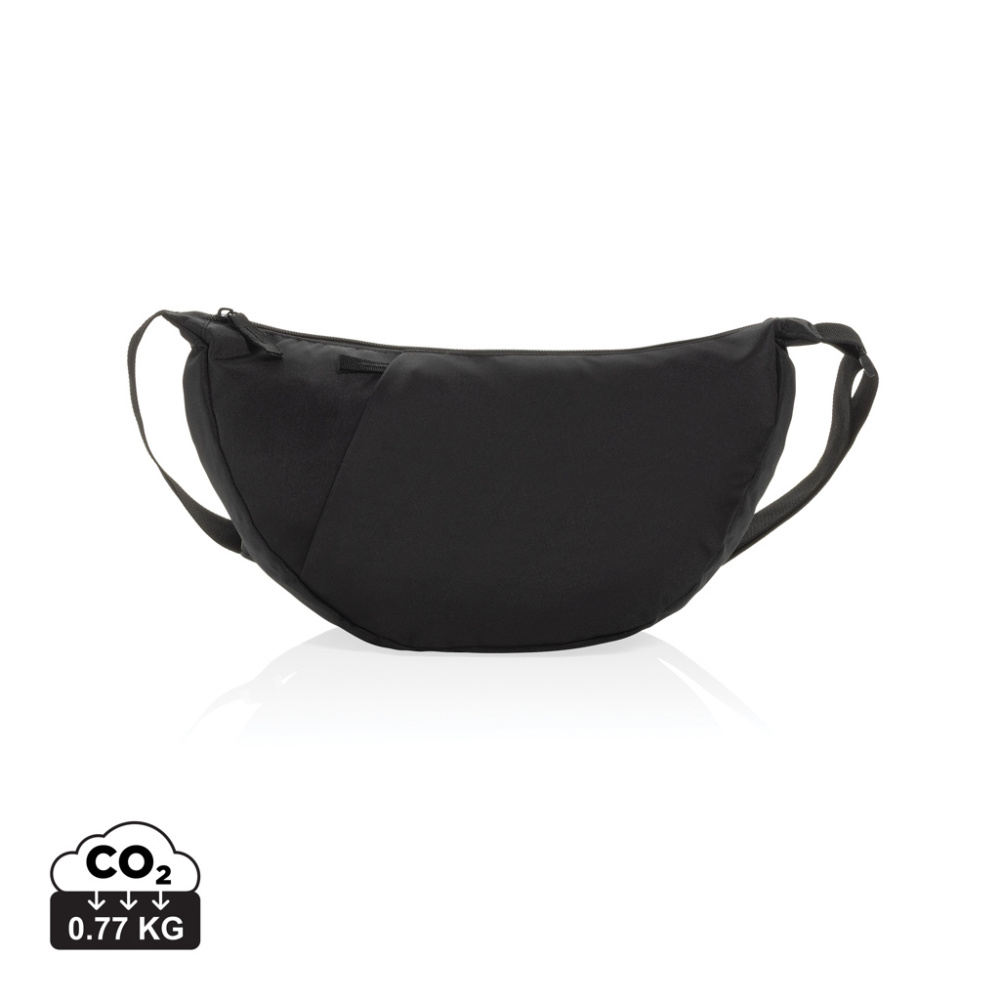 Logo trade promotional merchandise image of: Crescent XL AWARE™ RPET half moon sling bag