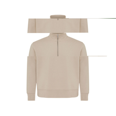 Logo trade advertising products picture of: IQONIQ Elgon recycled cotton quarter zip sweater