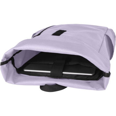 Logo trade business gifts image of: Byron 15.6" GRS RPET roll-top backpack 18L
