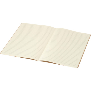 Logotrade promotional gift image of: Slyk A5 kraft cahier notebook with ruled pages