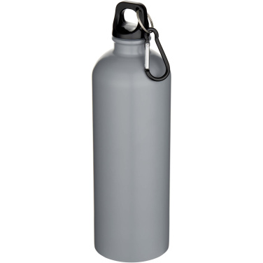 Logo trade promotional items image of: Oregon 750 ml matte RCS recycled single wall stainless steel water bottle with carabiner
