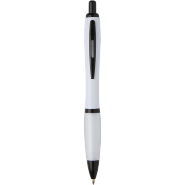 Logo trade promotional product photo of: Nash recycled plastic ballpoint pen with black trims (black ink)