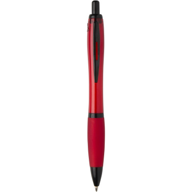 Logotrade promotional giveaways photo of: Nash recycled plastic ballpoint pen with black trims (black ink)