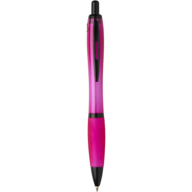 Logotrade advertising products photo of: Nash recycled plastic ballpoint pen with black trims (black ink)