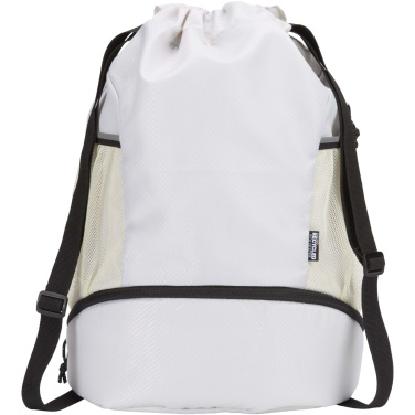 Logotrade promotional products photo of: Nomad GRS recycled sports drawstring bag with bottom compartment 18L